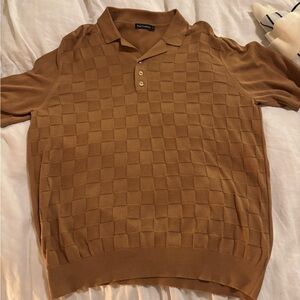 Paul Frederick camp collar sweater polo